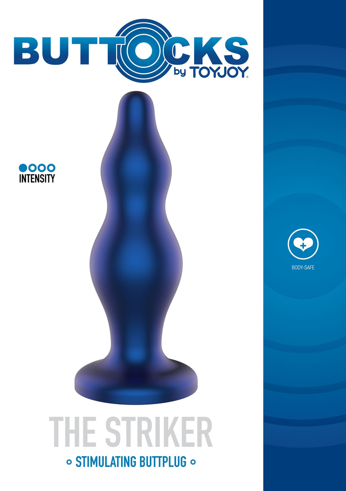 ToyJoy Buttocks The Striker Buttplug BLUE - 5