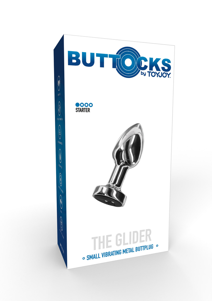 ToyJoy Buttocks Vibrating Metal Buttplug S SILVER - 2