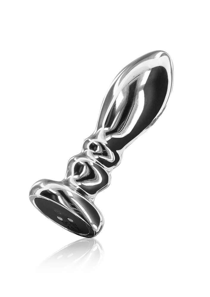 ToyJoy Buttocks Vibrating Metal Buttplug L SILVER - 1