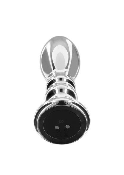 ToyJoy Buttocks Vibrating Metal Buttplug L SILVER - 2