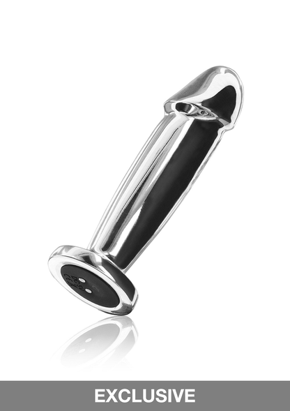 ToyJoy Buttocks Vibrating Metal Buttplug SILVER - 5