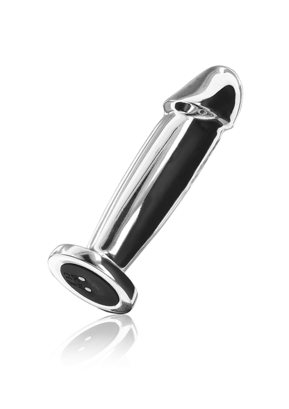 ToyJoy Buttocks Vibrating Metal Buttplug SILVER - 3