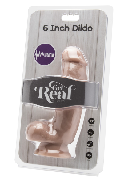 ToyJoy Get Real Dildo 6' with Balls Vibrator SKIN - 0