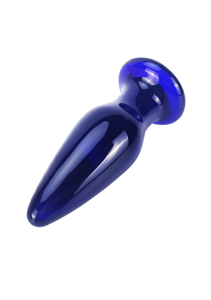 ToyJoy Buttocks Shining Vibrating Glass Plug BLUE - 8