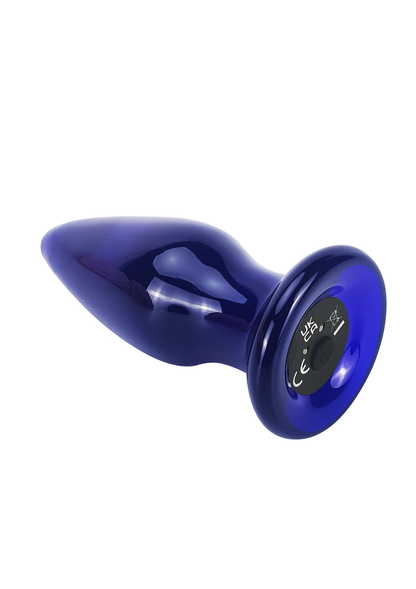 ToyJoy Buttocks Shining Vibrating Glass Plug BLUE - 4