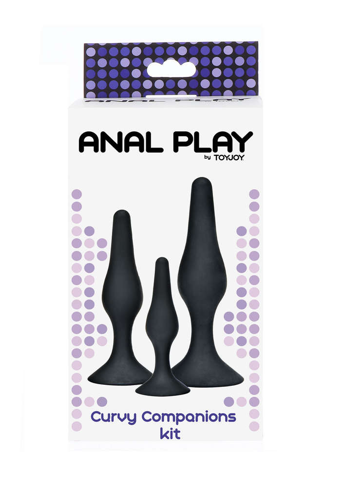 ToyJoy Anal Play Curvy Companions Kit 3pcs BLACK - 0