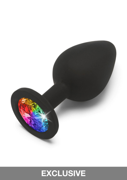 ToyJoy Anal Play Rainbow Booty Jewel Medium BLACK - 1