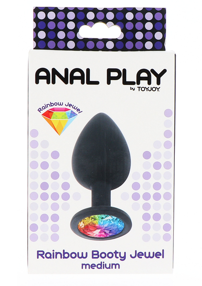 ToyJoy Anal Play Rainbow Booty Jewel Medium BLACK - 0