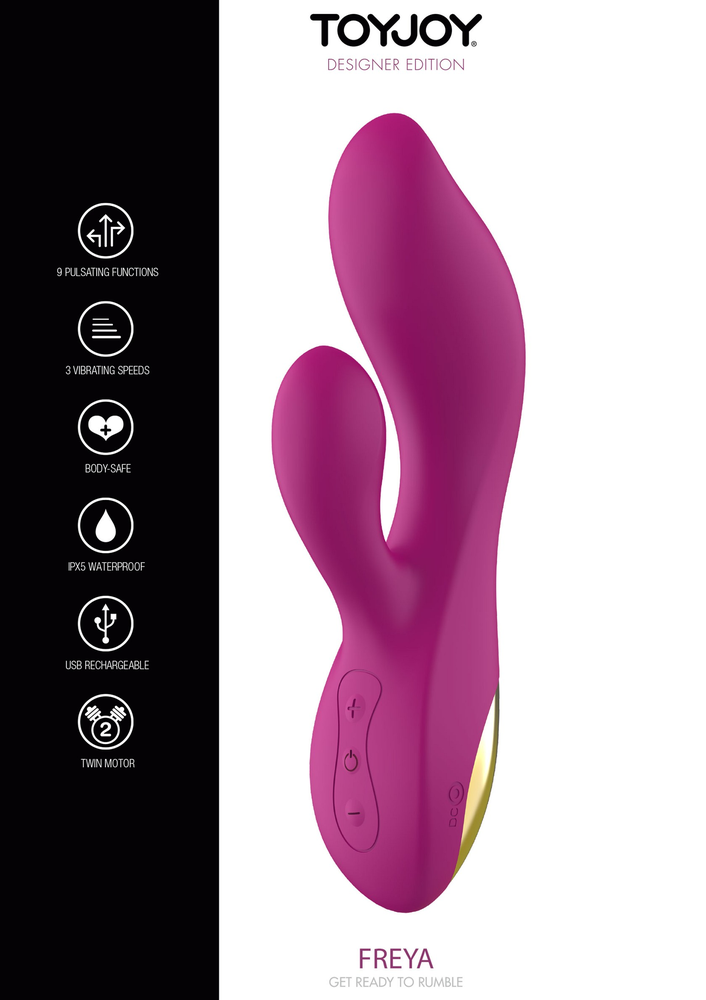 ToyJoy Designer Edition Freya Rumble Vibrator FUCHSIA - 4