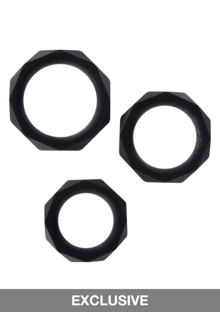 ToyJoy Manpower Power Halo C-Ring Set BLACK - 2