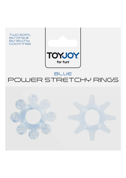 ToyJoy Manpower Power Stretchy Rings 2pcs BLUE - 1