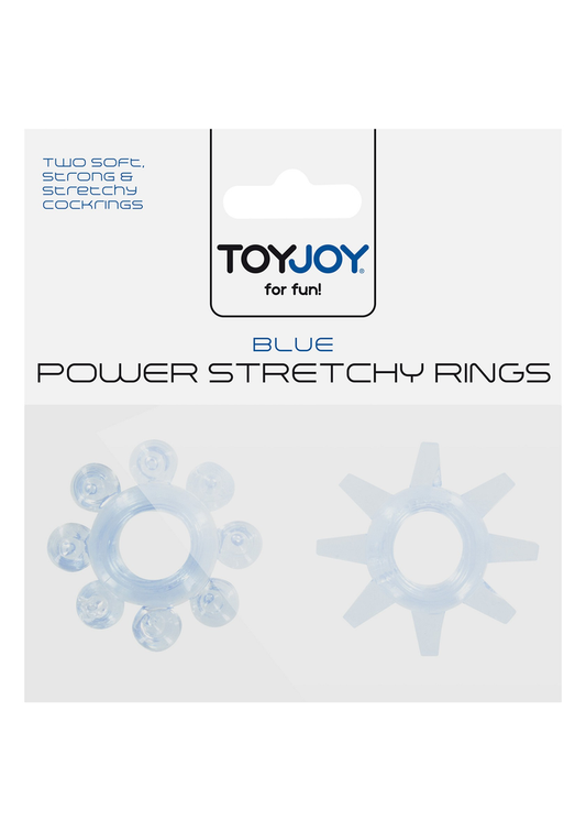 ToyJoy Manpower Power Stretchy Rings 2pcs - Blau