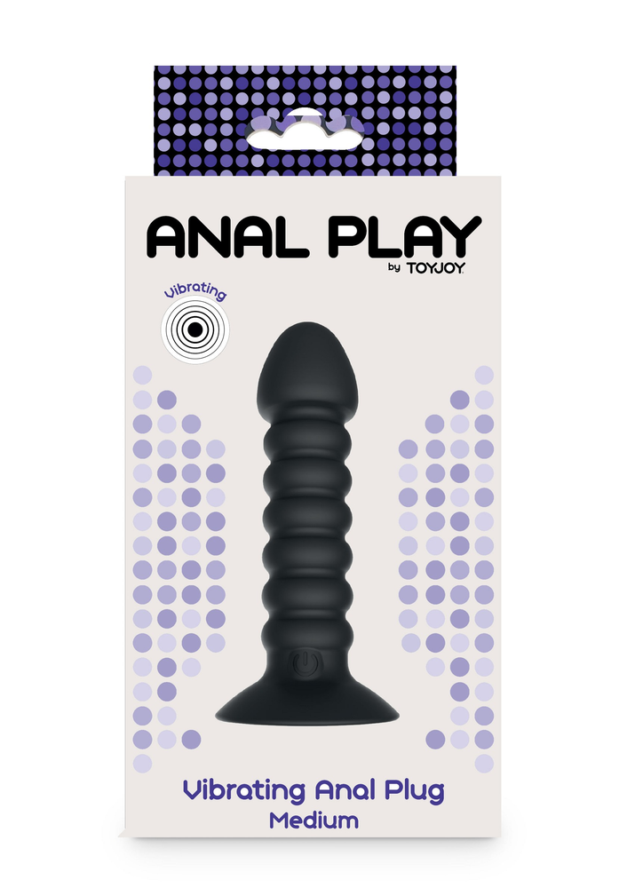 ToyJoy Anal Play Vibrating Anal Plug Medium BLACK - 42