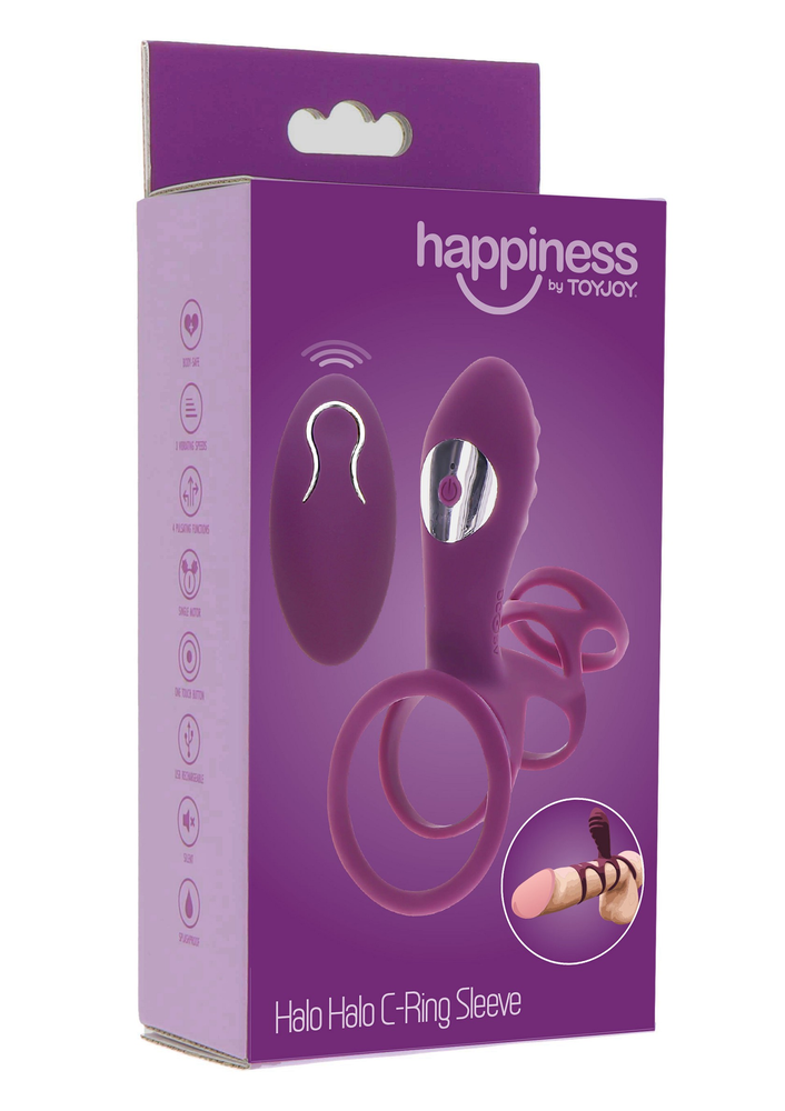 ToyJoy Happiness Halo Halo C-Ring Sleeve PURPLE - 7