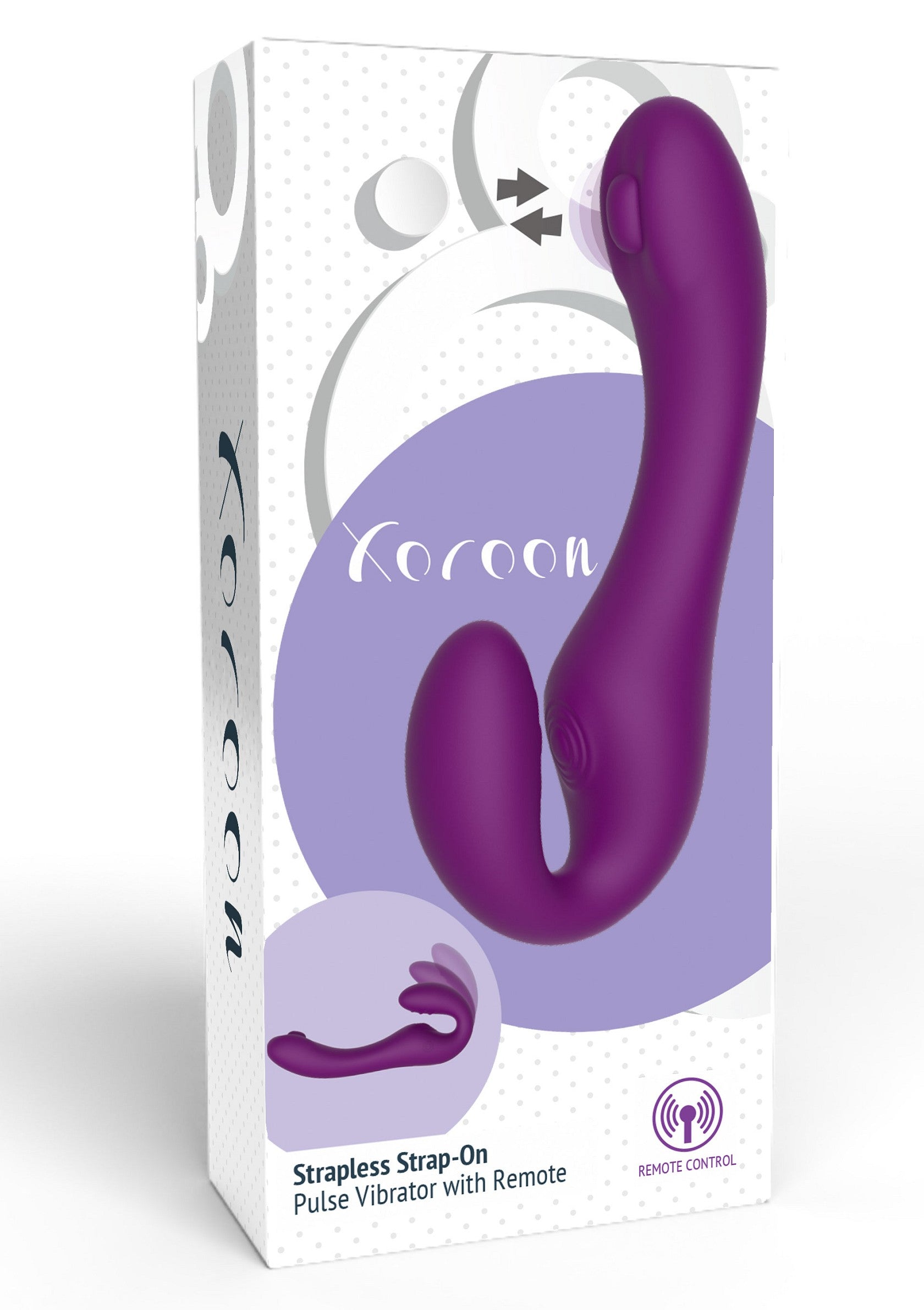 Xocoon Strapless Strap-On Pulse Vibe PURPLE - 3