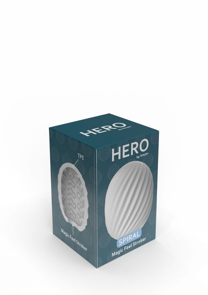 ToyJoy Hero Mini Masturbator Spiral WHITE - 3