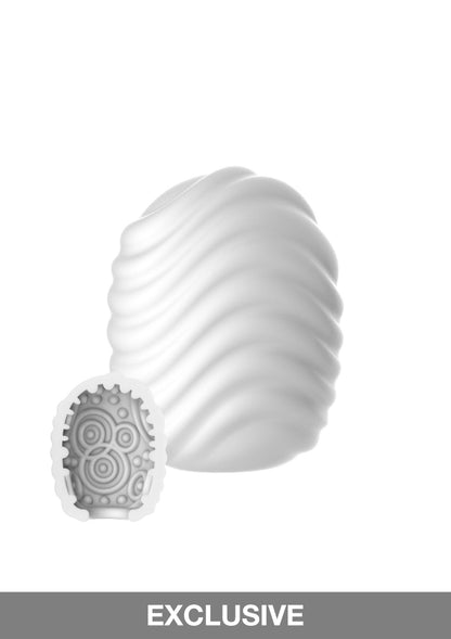 ToyJoy Hero Mini Masturbator Wave WHITE - 2