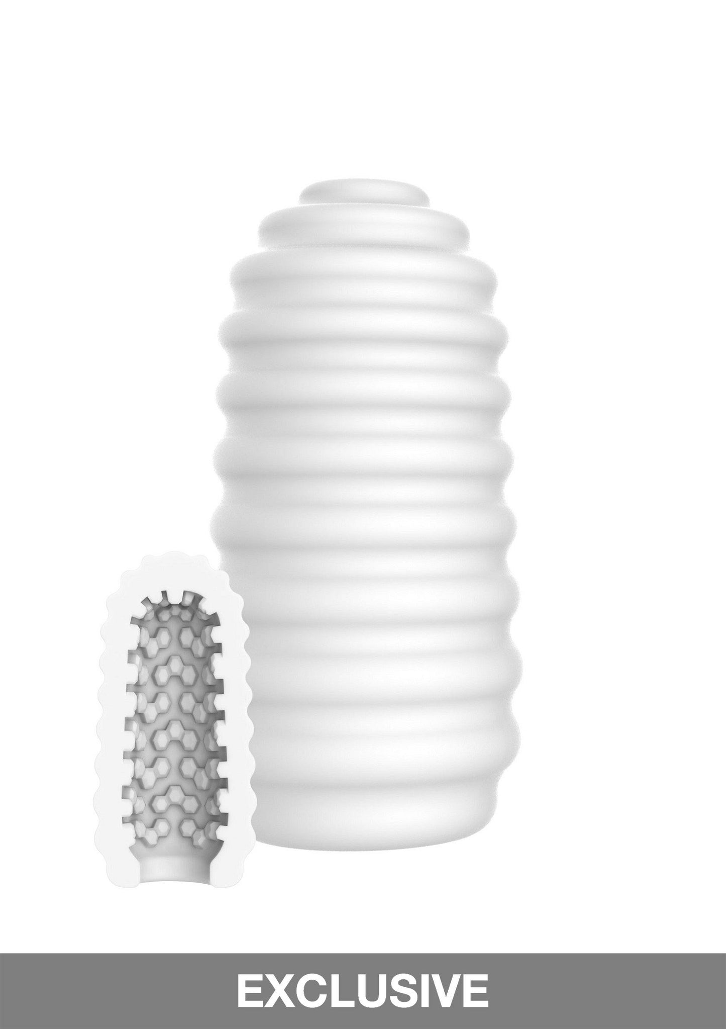 ToyJoy Hero Medium Masturbator Ribs WHITE - 1