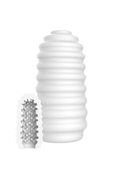 ToyJoy Hero Medium Masturbator Ribs WHITE - 3