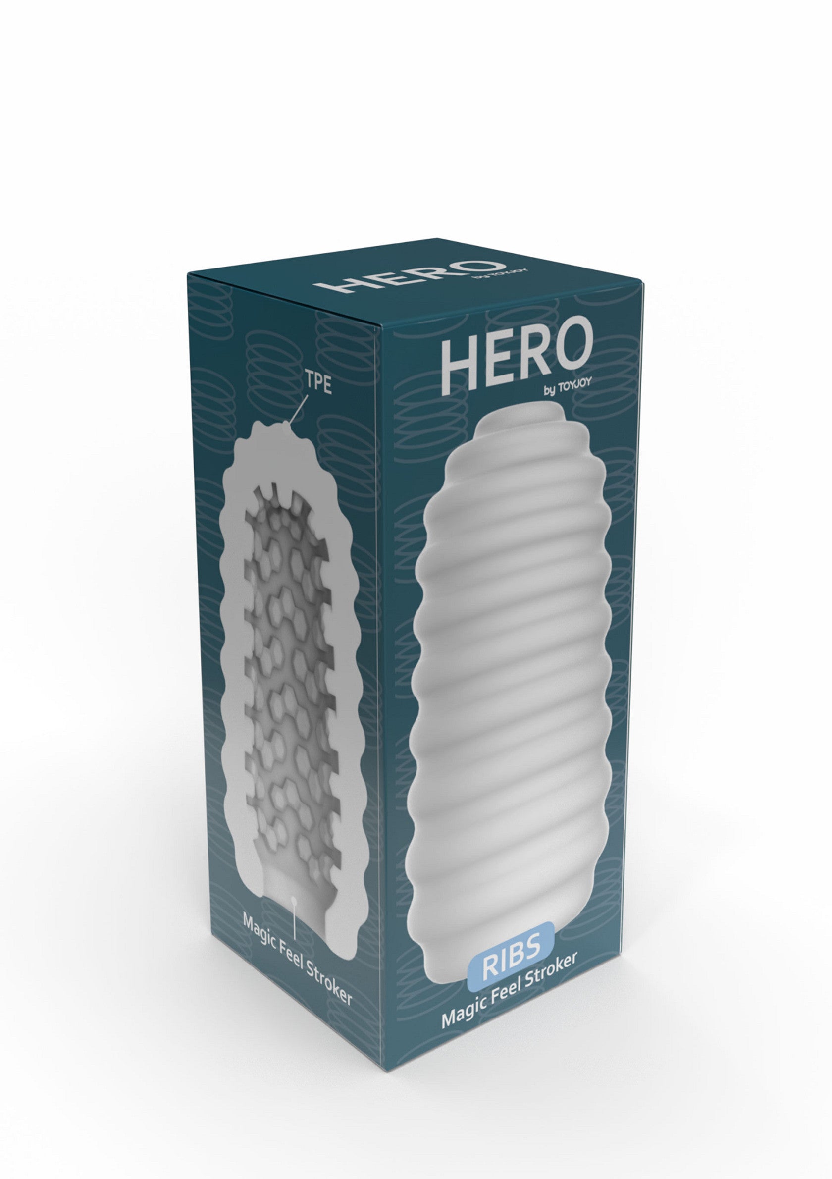 ToyJoy Hero Medium Masturbator Ribs WHITE - 1