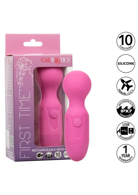 CalExotics First Time Rechargeable Massager - Rosa