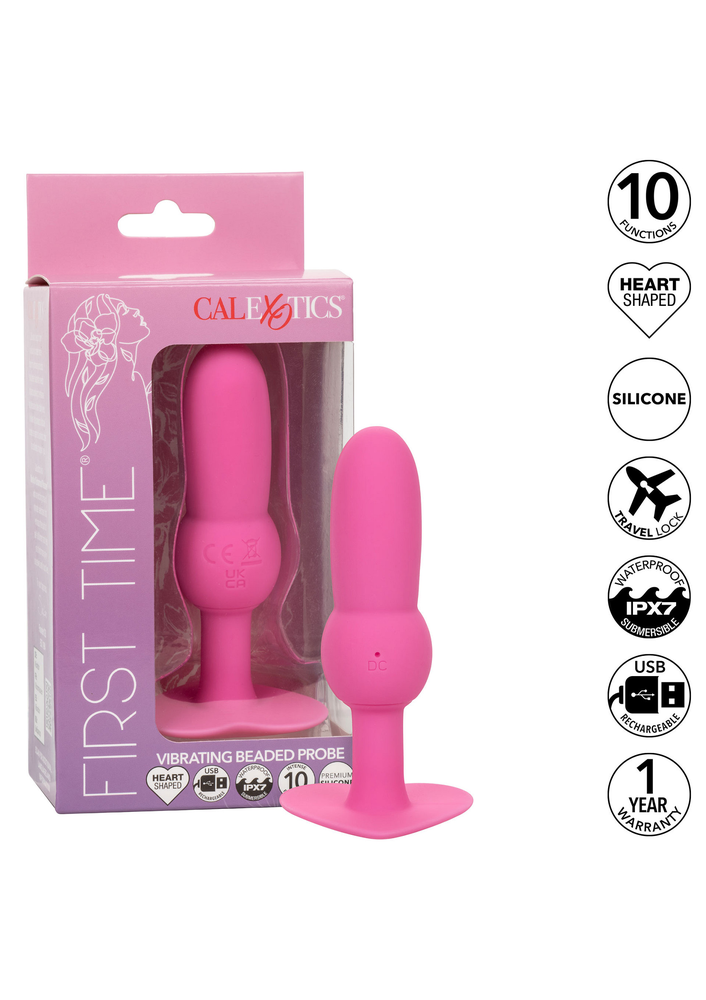 CalExotics First Time Vibrating Beaded Probe PINK - 9