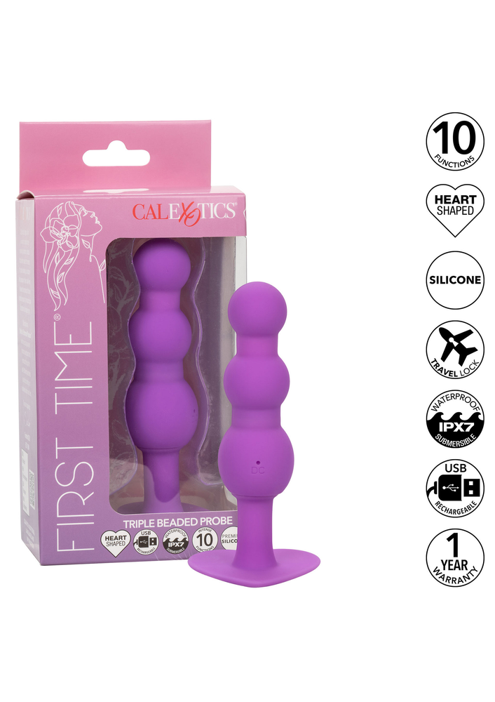 CalExotics First Time Triple Beaded Probe PURPLE - 5