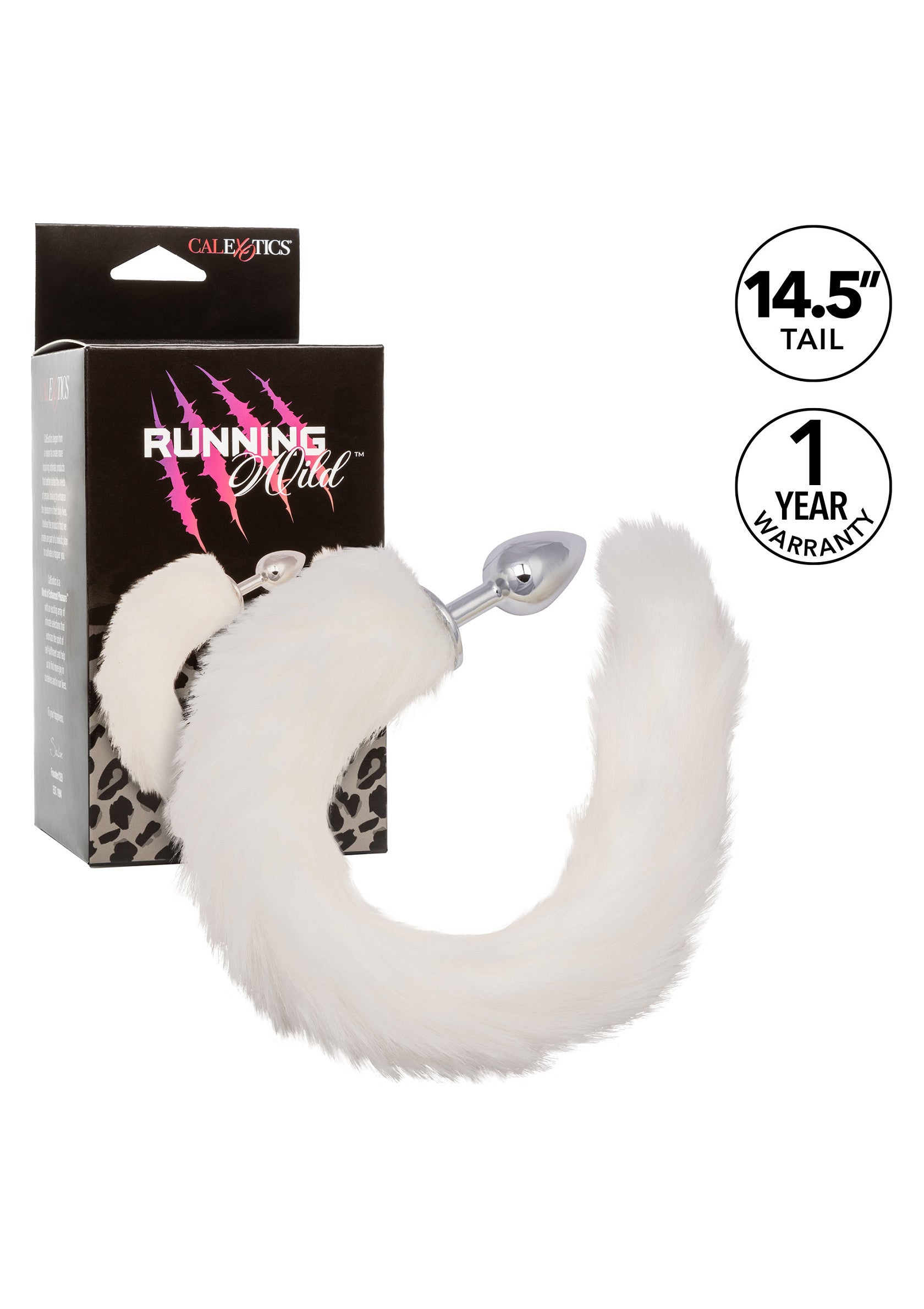 CalExotics Running Wild Black & White Tail WHITE - 3