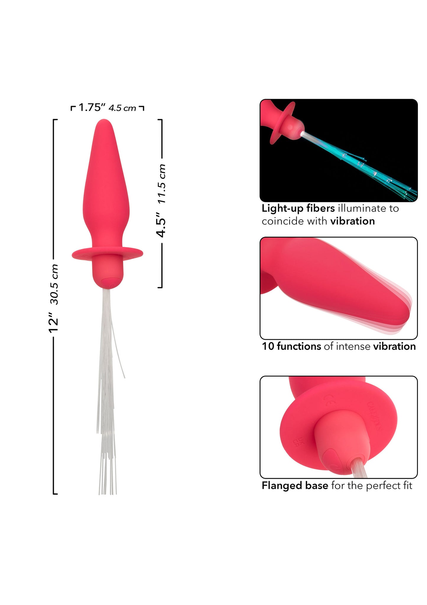 CalExotics Southern Lights Vibrating Light Up Anal Probe PINK - 1