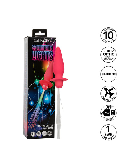 CalExotics Southern Lights Vibrating Light Up Anal Probe PINK - 4