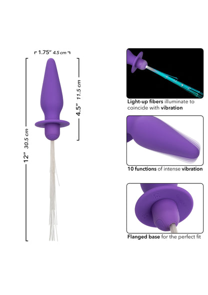 CalExotics Southern Lights Vibrating Light Up Anal Probe PURPLE - 2