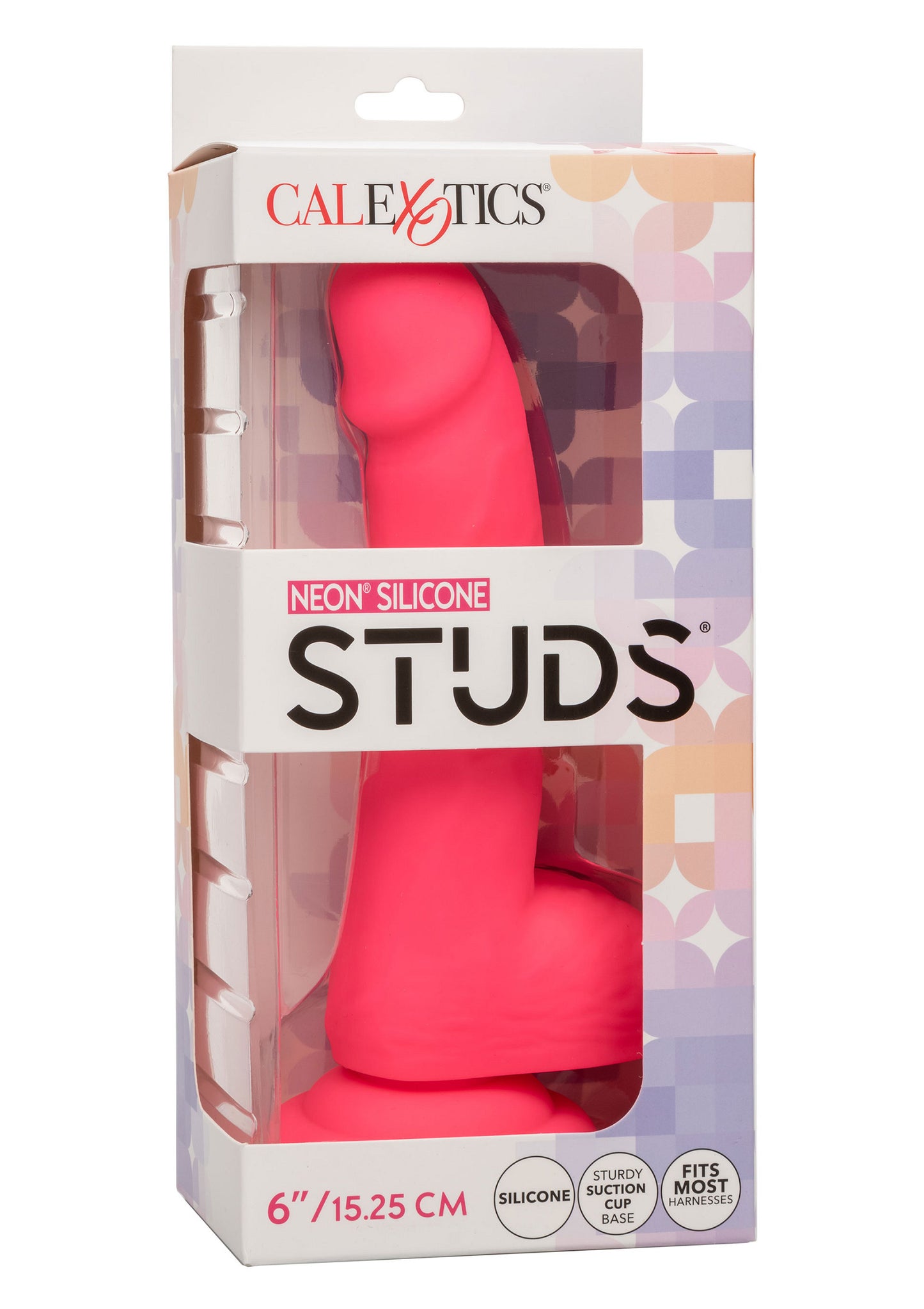 CalExotics Stud Neon Silicone Studs 6'/15.25 cm PINK - 8