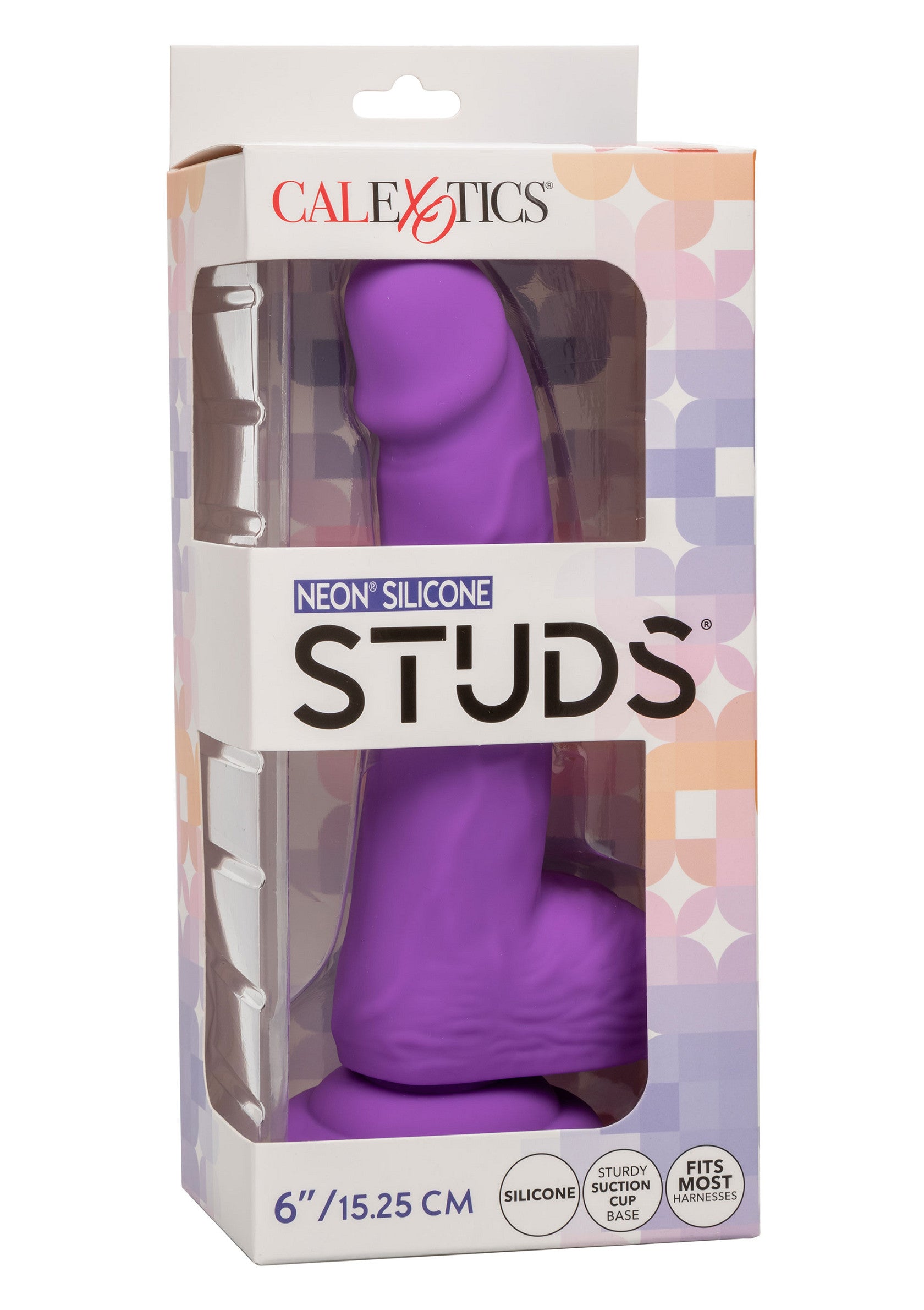 CalExotics Stud Neon Silicone Studs 6'/15.25 cm PURPLE - 1