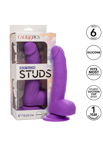 CalExotics Stud Neon Silicone Studs 6'/15.25 cm PURPLE - 3