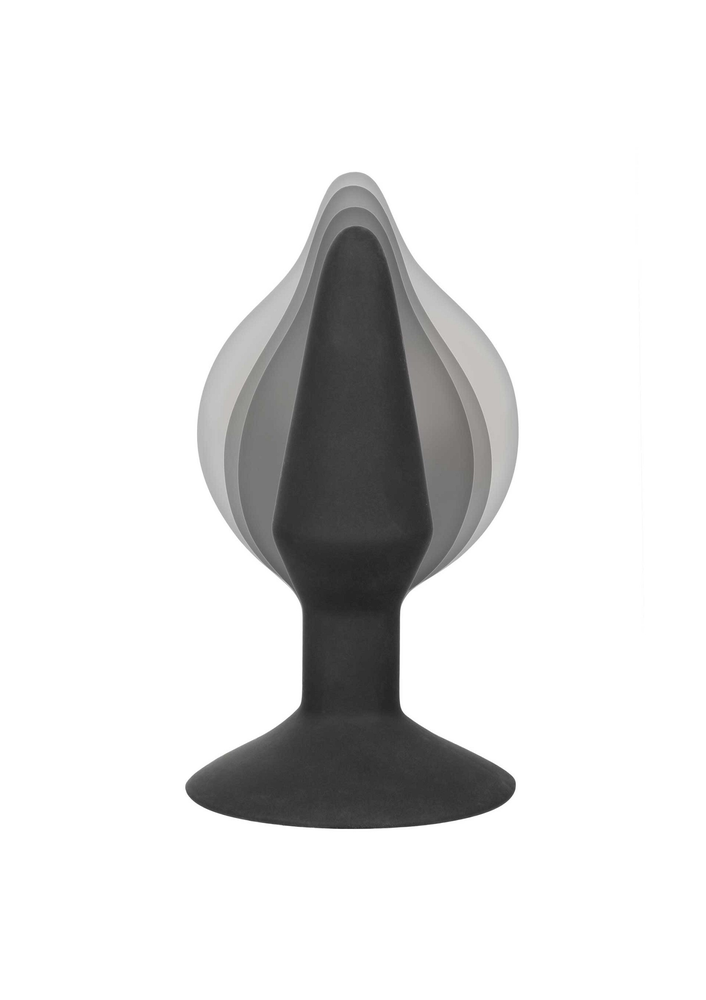 CalExotics Medium Silicone Inflatable Plug BLACK - 6