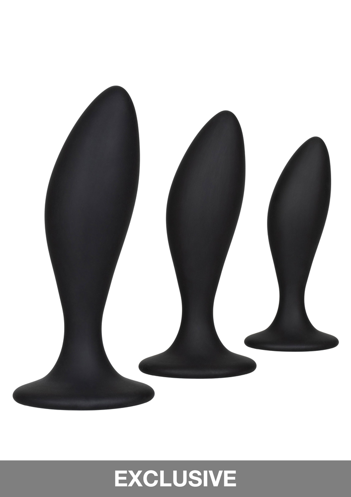 CalExotics Silicone Anal Curve Kit BLACK - 9