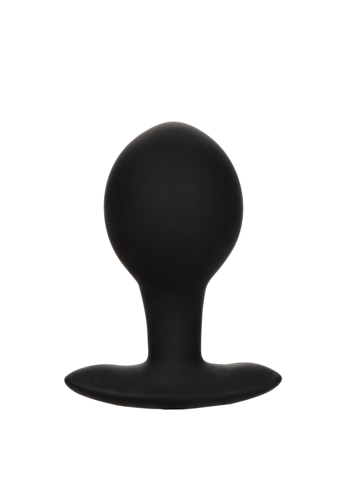 CalExotics Weighted Silicone Inflatable Plug Large BLACK - 0