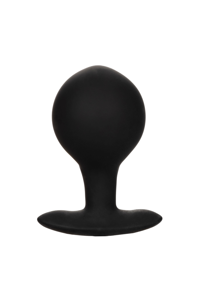 CalExotics Weighted Silicone Inflatable Plug Large BLACK - 5