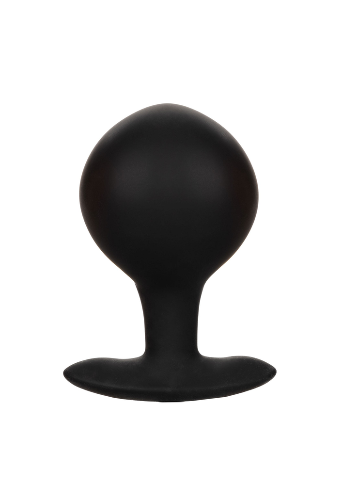 CalExotics Weighted Silicone Inflatable Plug Large BLACK - 11