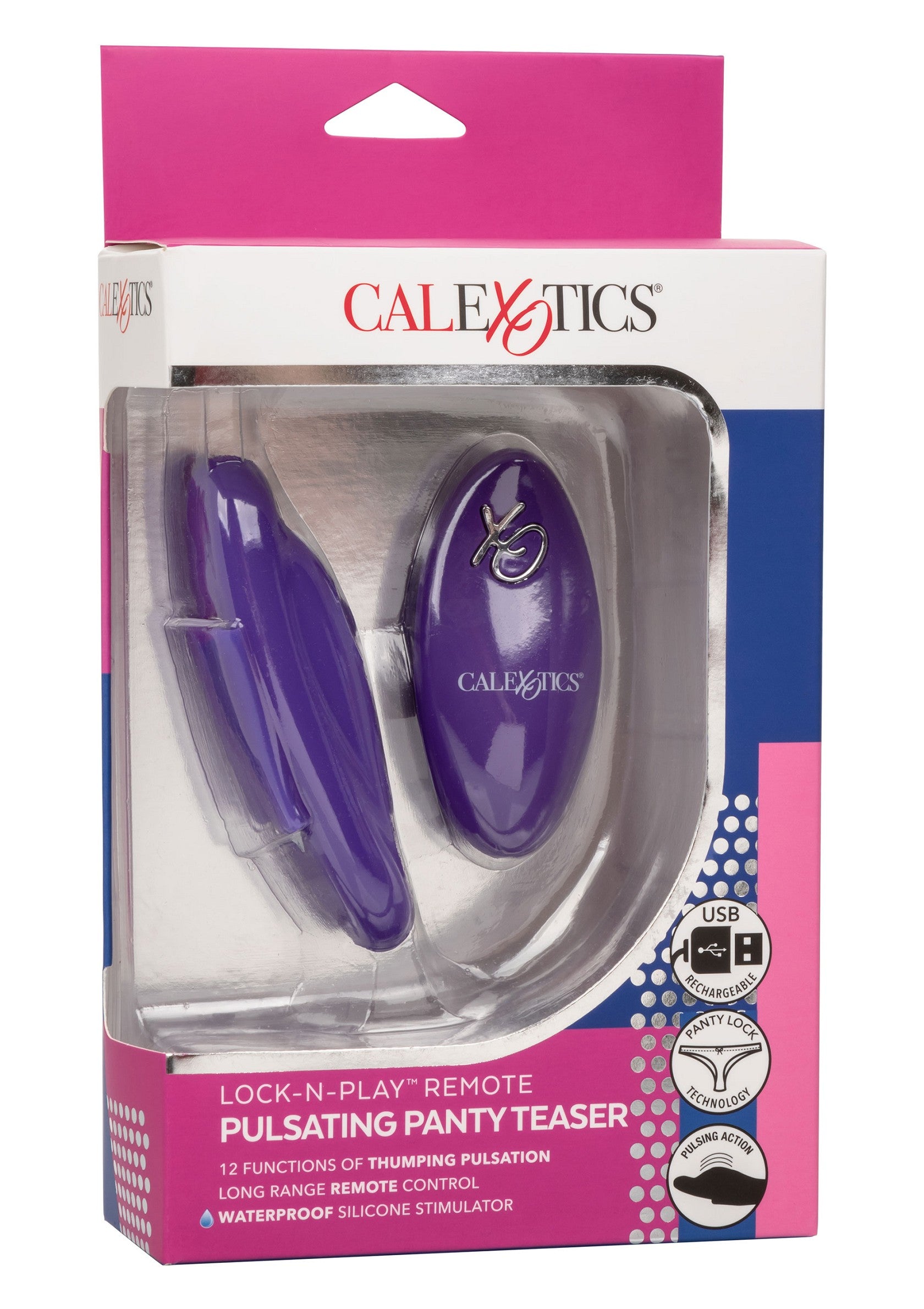 CalExotics Lock-N-Play Remote Pulsating Panty Teaser PURPLE - 5