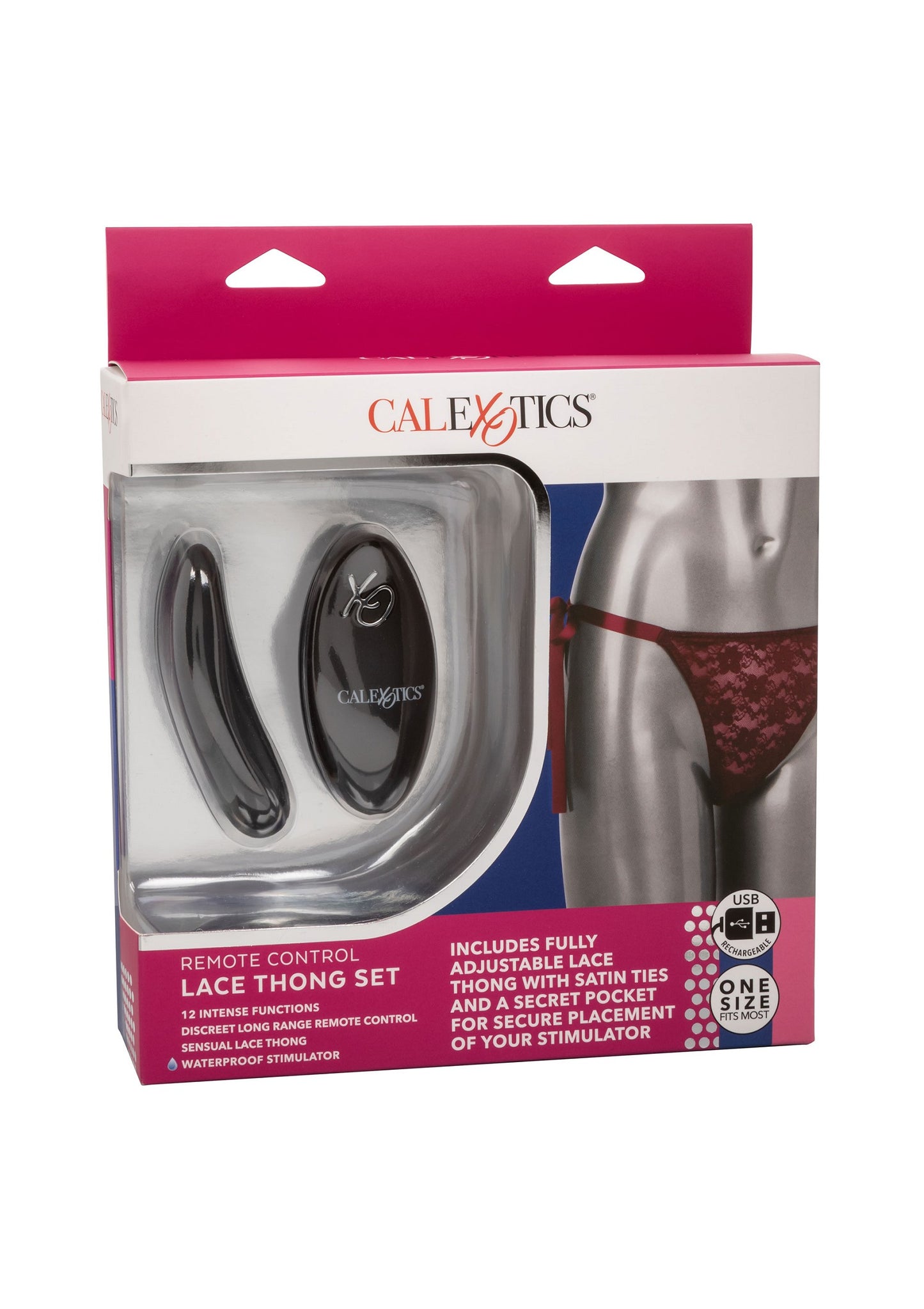 CalExotics Remote Control Lace Thong Set RED - 12