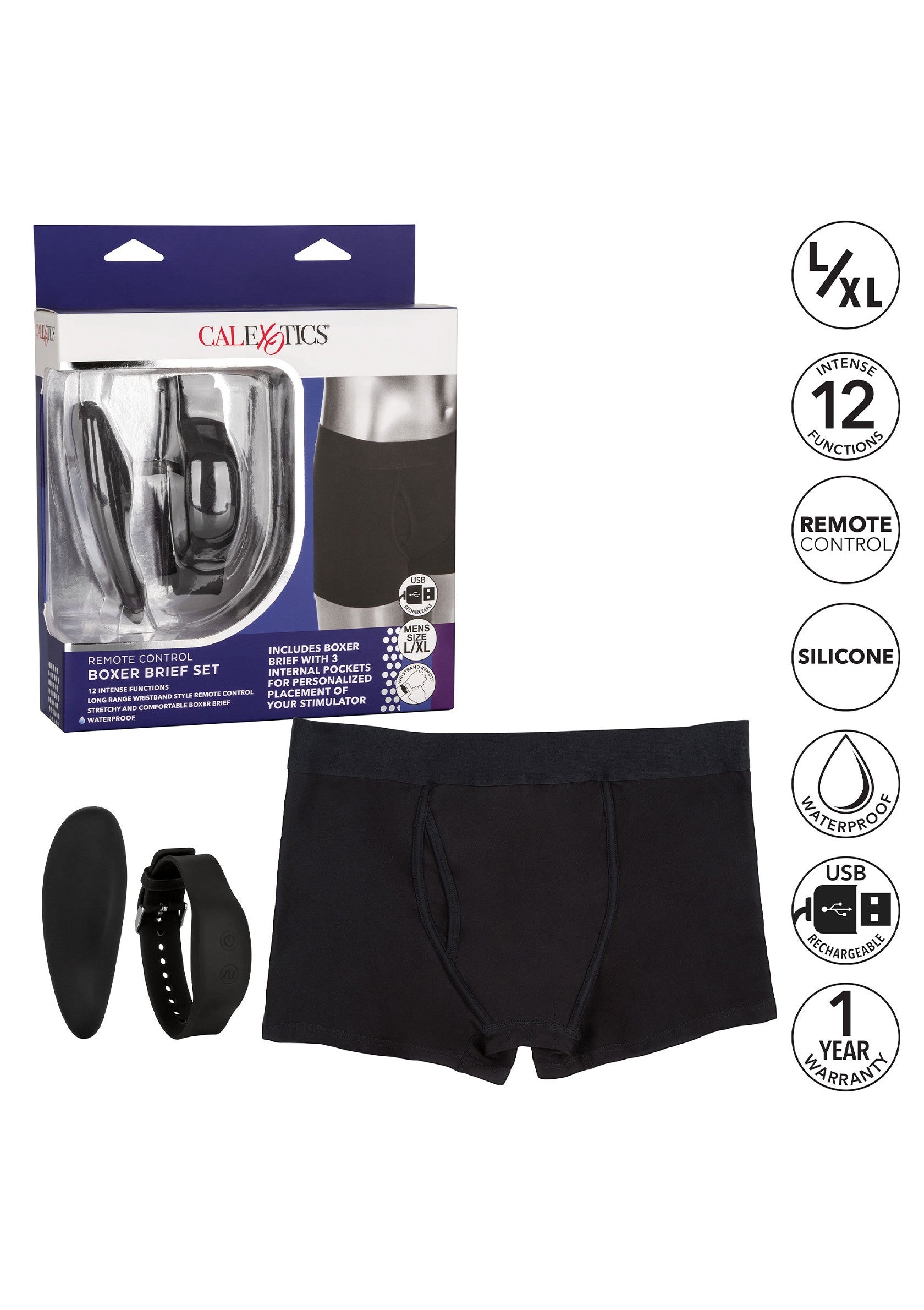 CalExotics Remote Control Boxer Brief Set L/XL BLACK M/L - 3