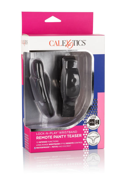 CalExotics Lock-N-Play Wristband Remote Panty Teaser BLACK - 9