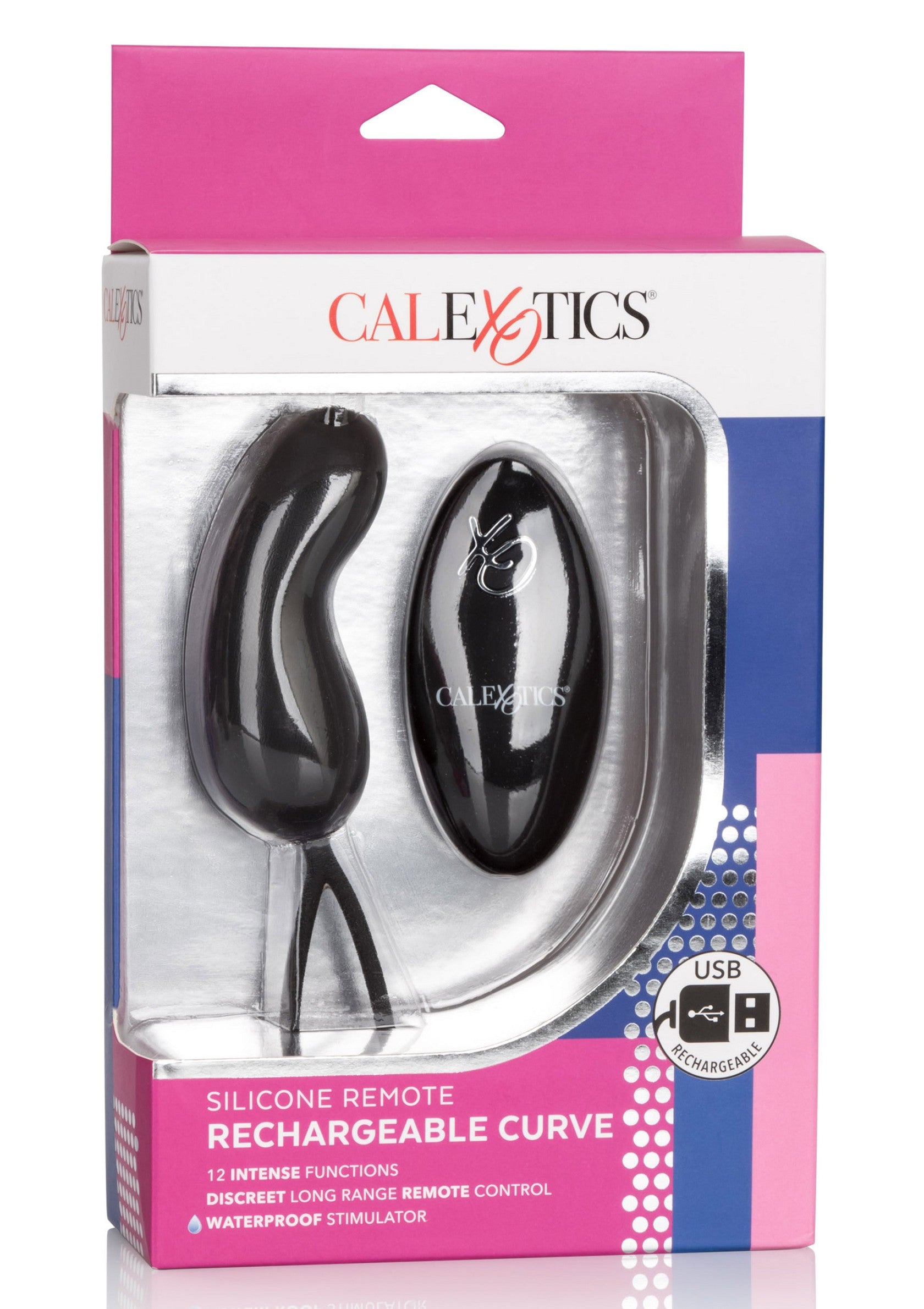 CalExotics Silicone Remote Rechargeable Curve BLACK - 0