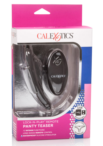 CalExotics Lock-N-Play Remote Panty Teaser BLACK - 1