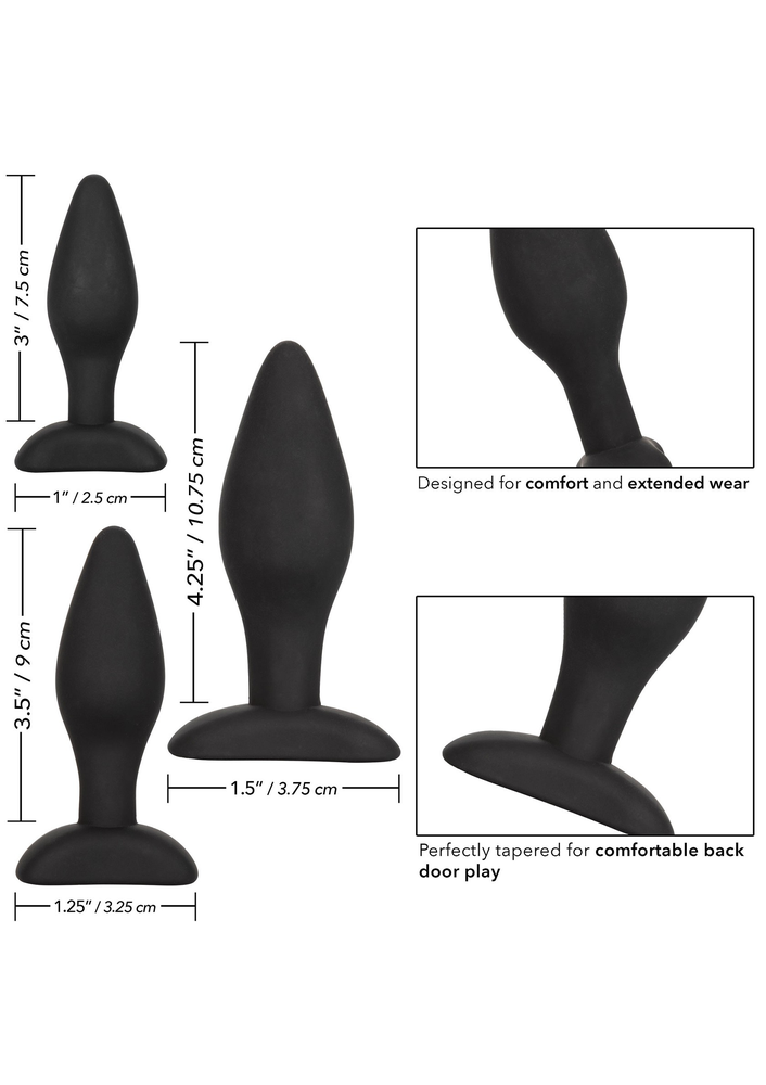 CalExotics Silicone Anal Exerciser Kit BLACK - 2