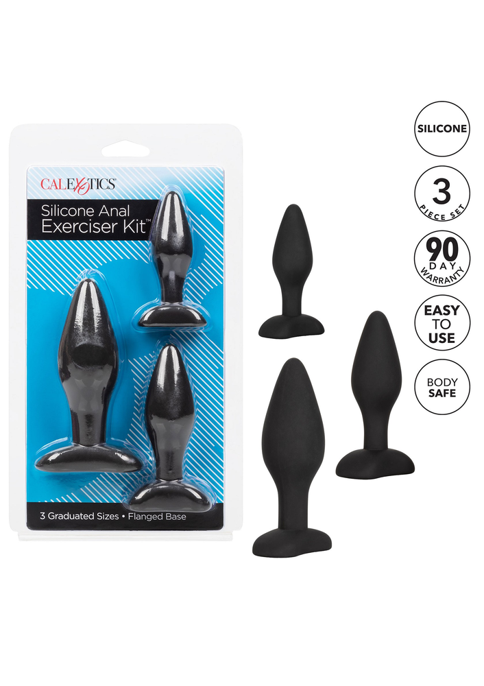 CalExotics Silicone Anal Exerciser Kit BLACK - 8