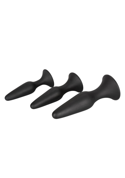 CalExotics Silicone Anal Trainer Kit BLACK - 0