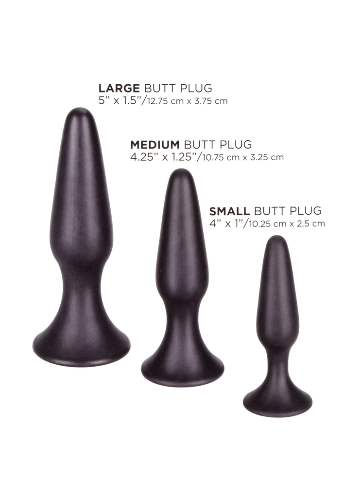 CalExotics Silicone Anal Trainer Kit BLACK - 2