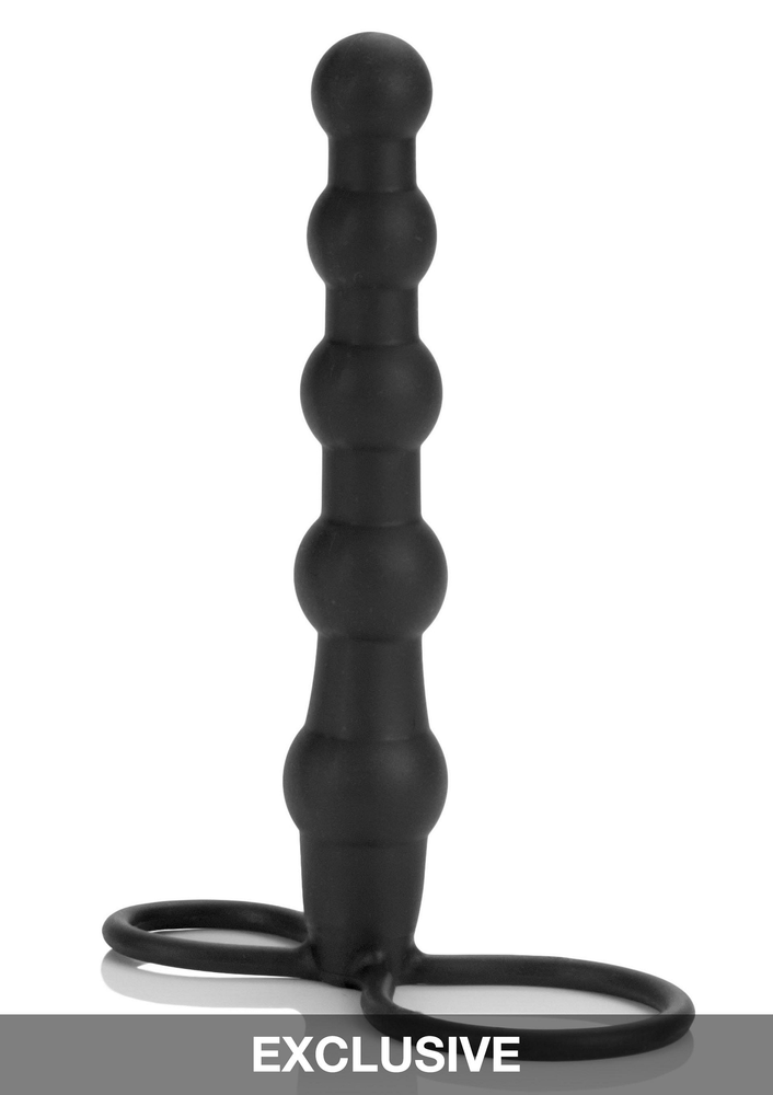 CalExotics Silicone Beaded Double Rider BLACK - 3